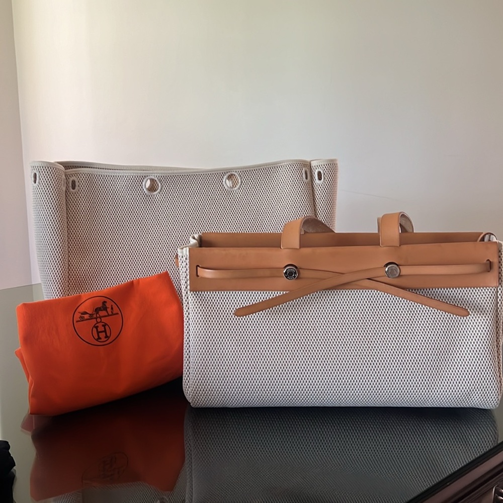 !! Holiday Sales!!  Price dropped ! Hermes Herbag Canvas MM Tote